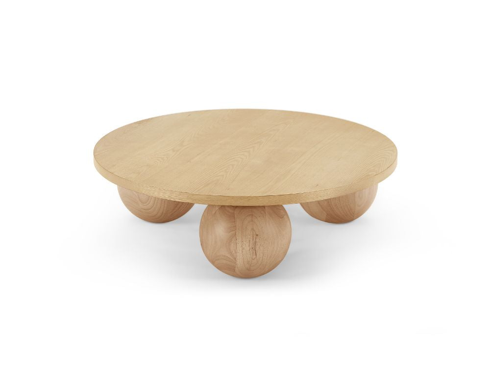 Ballico Round Coffee Table - Light Oak