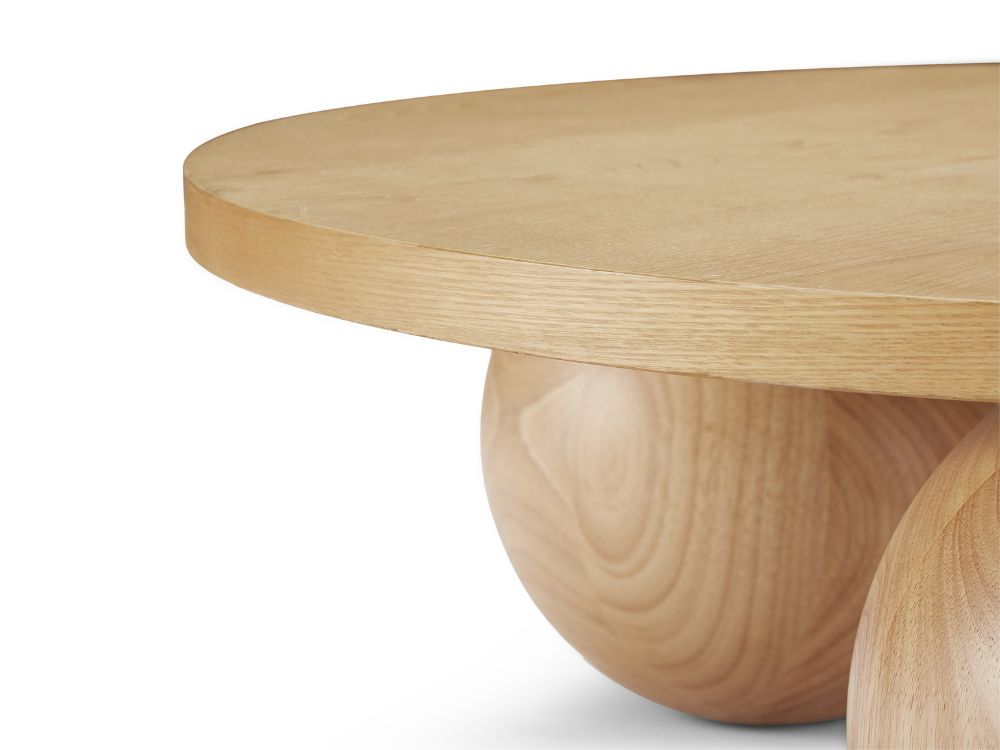 Ballico Round Coffee Table - Light Oak