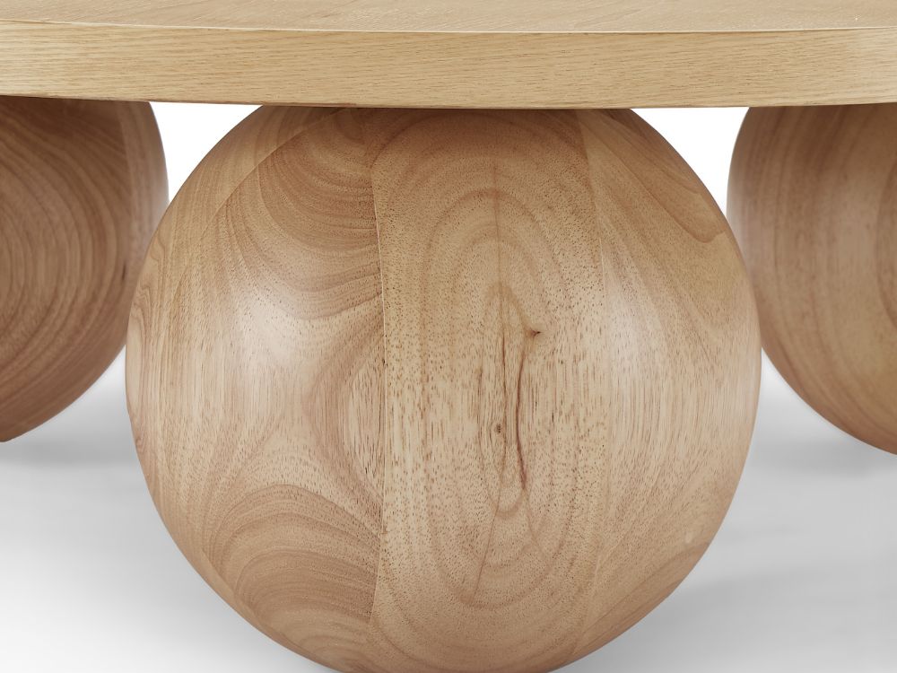 Ballico Round Coffee Table - Light Oak