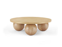 Ballico Round Coffee Table - Light Oak