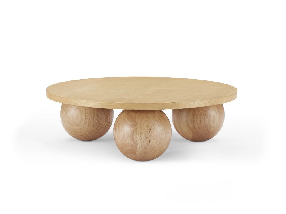 Ballico Round Coffee Table - Light Oak