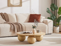 Ballico Round Coffee Table - Light Oak