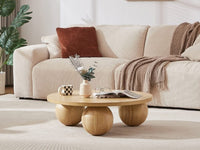 Ballico Round Coffee Table - Light Oak