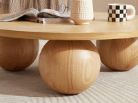 Ballico Round Coffee Table - Light Oak