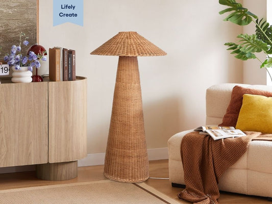 Benji Rattan Floor Lamp