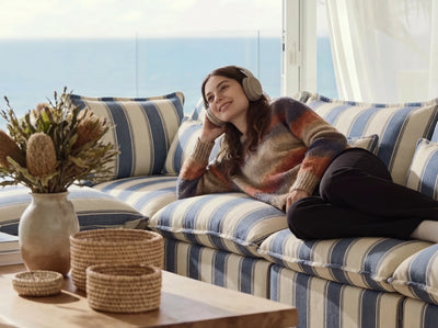 Blue Stripes / Corner Sofa