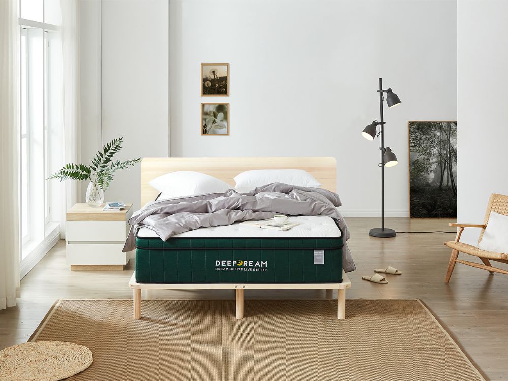 Cali Bed Frame + Green Tea Mattress Sleep Combo