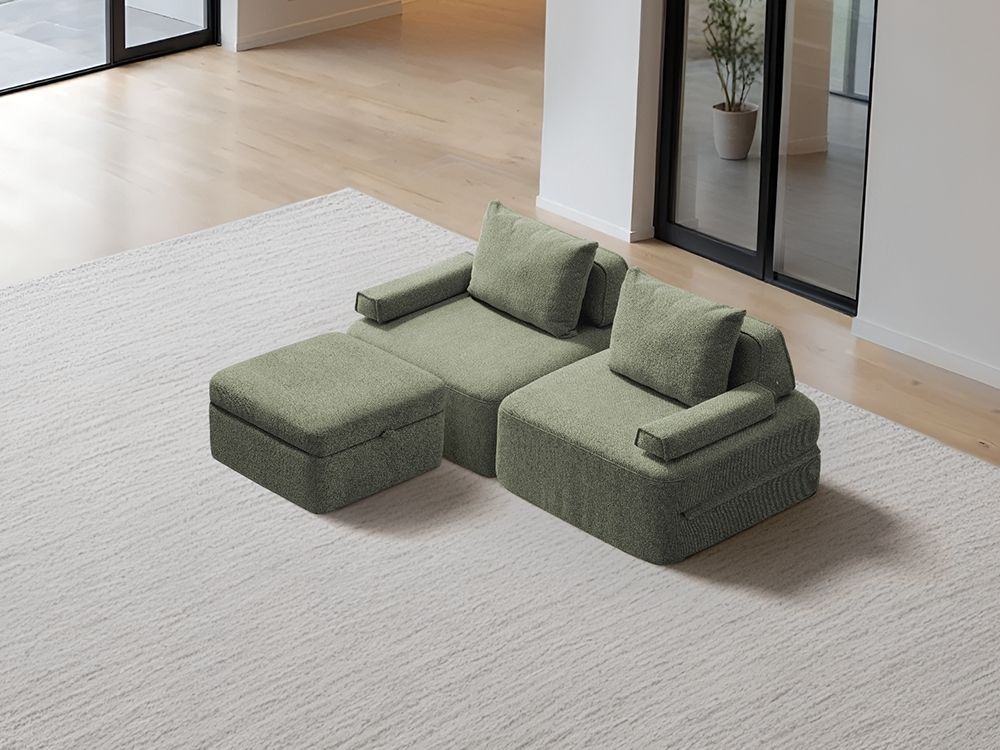 Cushie Modular 2-Seater Chaise (2.03m) - Charcoal