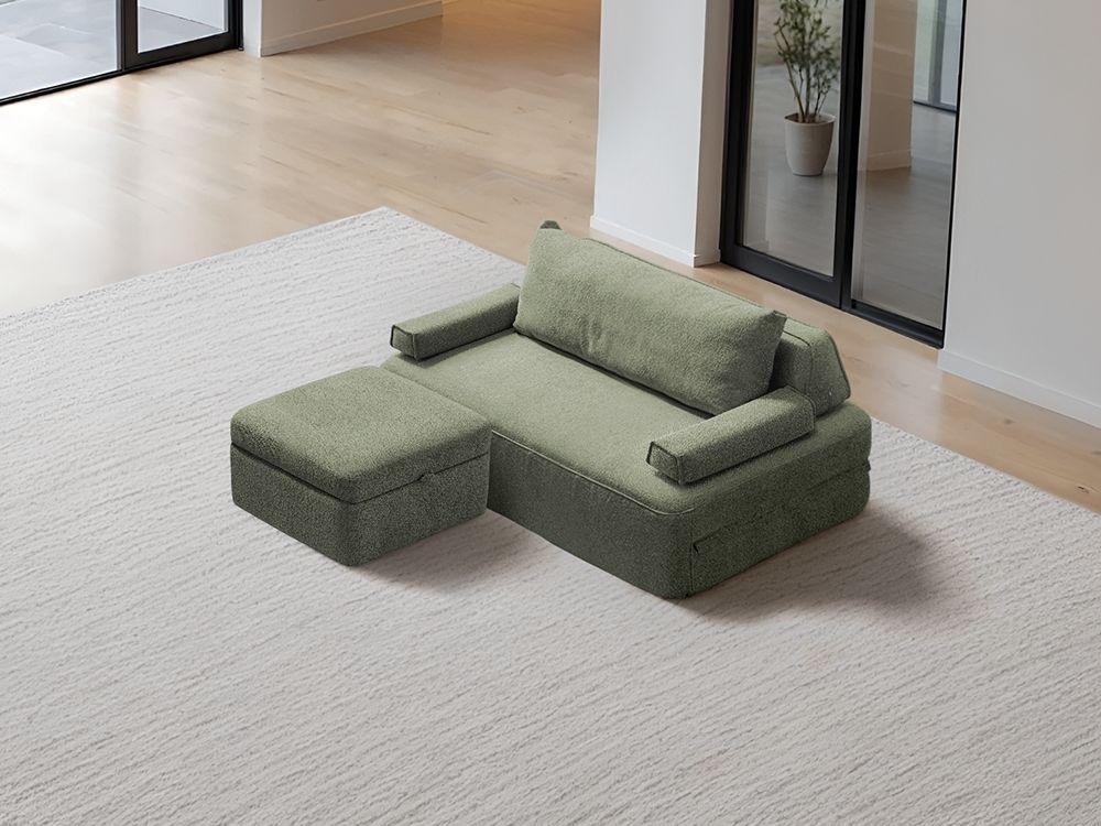 Cushie Modular 2-Seater Chaise (1.54m) - Charcoal