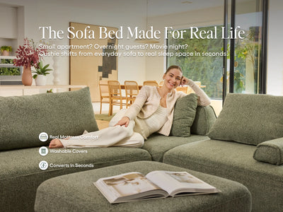 Sleeper Sofa / 2-Seater 1.37m Double / Sage Green