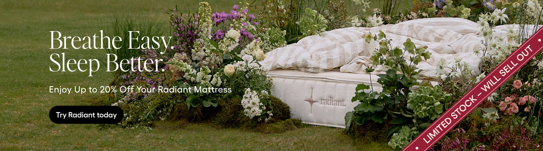 Radiant mattress in cozy bedroom