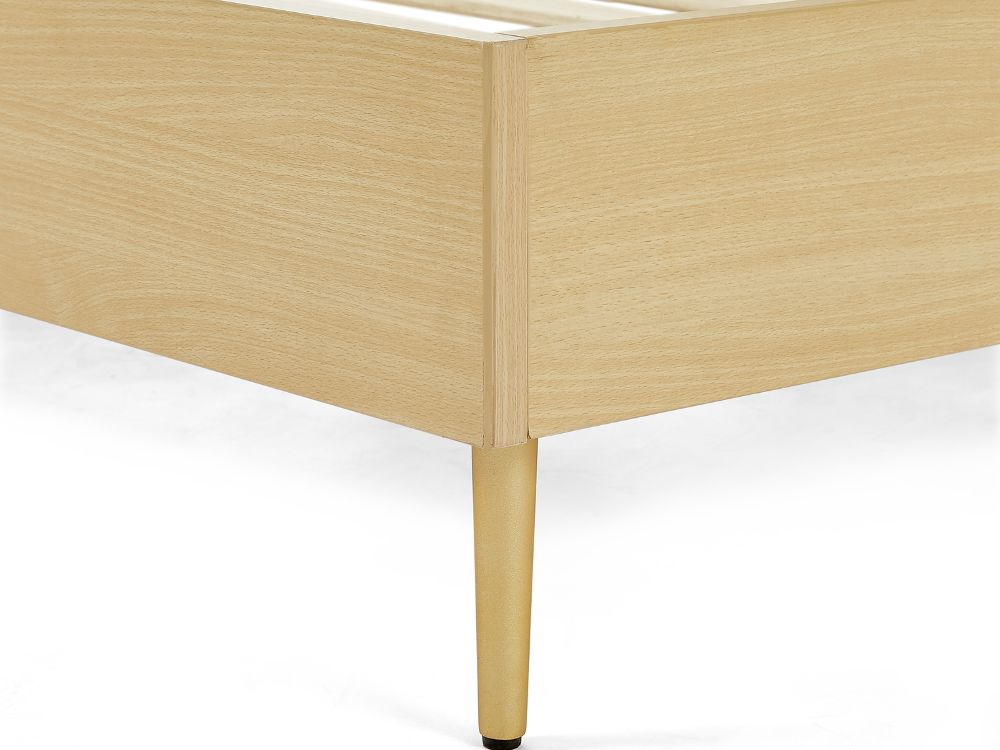 Eve Bed Frame with 2 Bedside Tables Set - Natural
