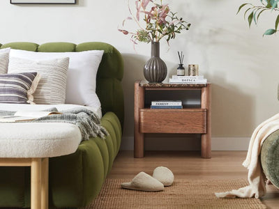 Hank Bedside Table - Walnut