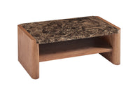 Hank Marble Coffee Table - Walnut