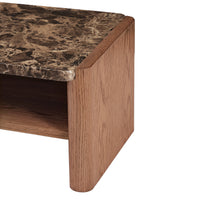 Hank Marble Coffee Table - Walnut