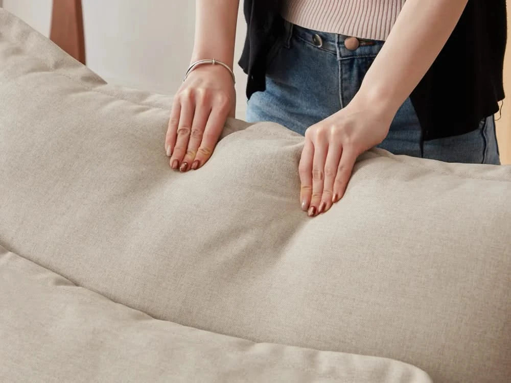Lifely Modular 4 Seater U-Sectional Ottoman - Linen Beige
