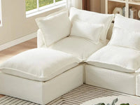 Lifely Modular 7 Seater Corner Sofa - White