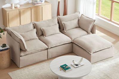 Linen Beige / Armless sofa