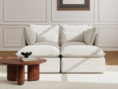 2 Seater / Bed / White Boucle