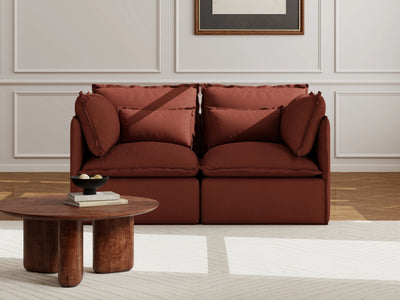 2 Seater / Sofa / Rust