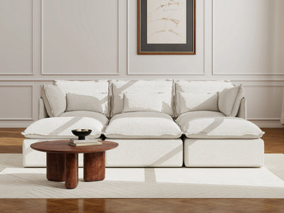 3 Seater / Bed / White Boucle