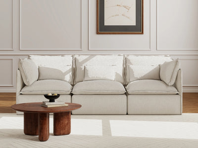 3 Seater / Sofa / White Boucle