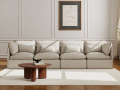 4 Seater / Sofa / Linen Beige