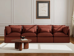 4 Seater / Sofa / Rust