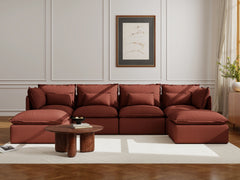 4 Seater / U-Sectional / Rust