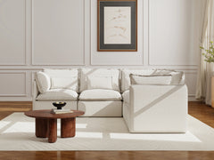 5 Seater / Corner / White Boucle