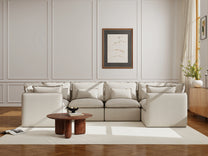 Lifely Modular 6 Seater U-Sectional - Linen Beige