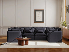 6 Seater / U-Sectional / Charcoal