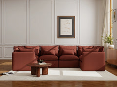 6 Seater / U-Sectional / Rust