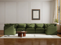 7 Seater / U-Sectional / Olive Green
