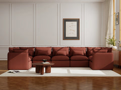 7 Seater / U-Sectional / Rust