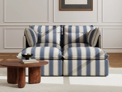2 Seater / Bed / Blue Stripes