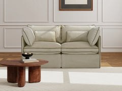 2 Seater / Sofa / Cream Piping