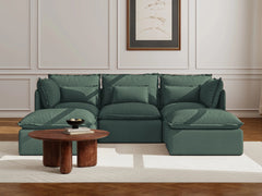 3 Seater / U-Sectional / Dark Green