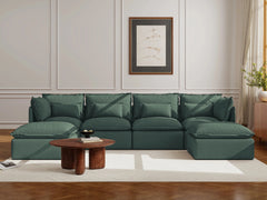 4 Seater / U-Sectional / Dark Green