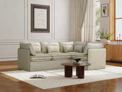 4 Seater / Corner / Cream Piping