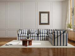 7 Seater / Corner / Blue Stripes