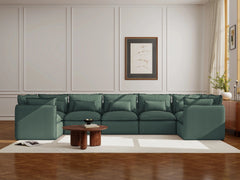 7 Seater / U-Sectional / Dark Green