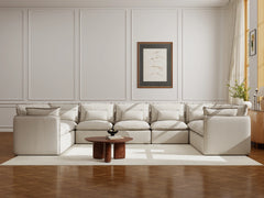 9 Seater / U-Sectional / Linen Beige