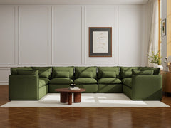 9 Seater / U-Sectional / Olive Green