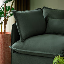 Dark green sofa corner
