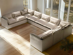 9 Seater / U-Sectional / Linen Beige