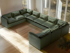 9 Seater / U-Sectional / Olive Green