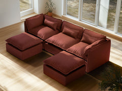 3 Seater / U-Sectional / Rust