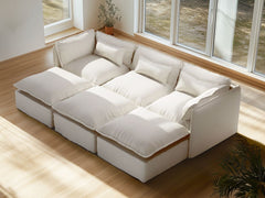 3 Seater / Bed / White Boucle