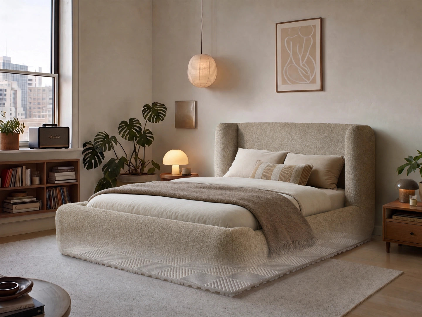 White Cocoon Bed Airflow Pad fitted beneath the Cocoon Bed